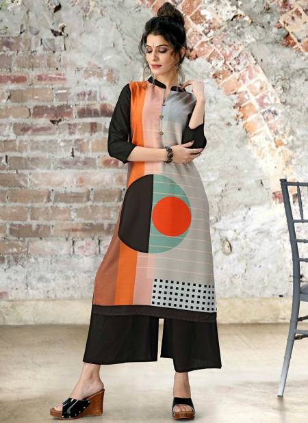 Multi Colour Style Roof SUZAN Fancy Ethnic Wear Pure Poly Printed Latest Kurtis Collection SU-01